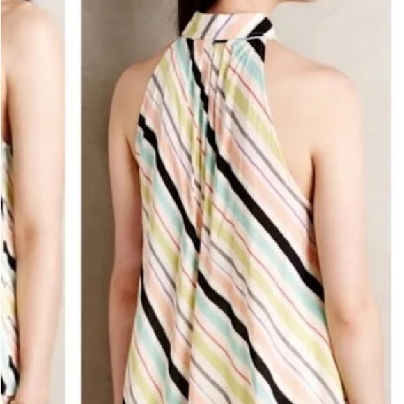 maeve anthropologie striped swing sleeveless button down blouse - Picture 8 of 8